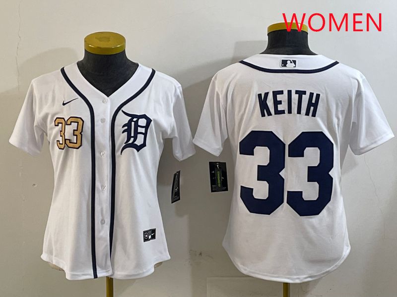 Women Detroit Tigers #33 Keith White Game 2025 Nike MLB Jersey style 2